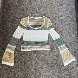 Striped Multicolor Knit Sweater NWOT